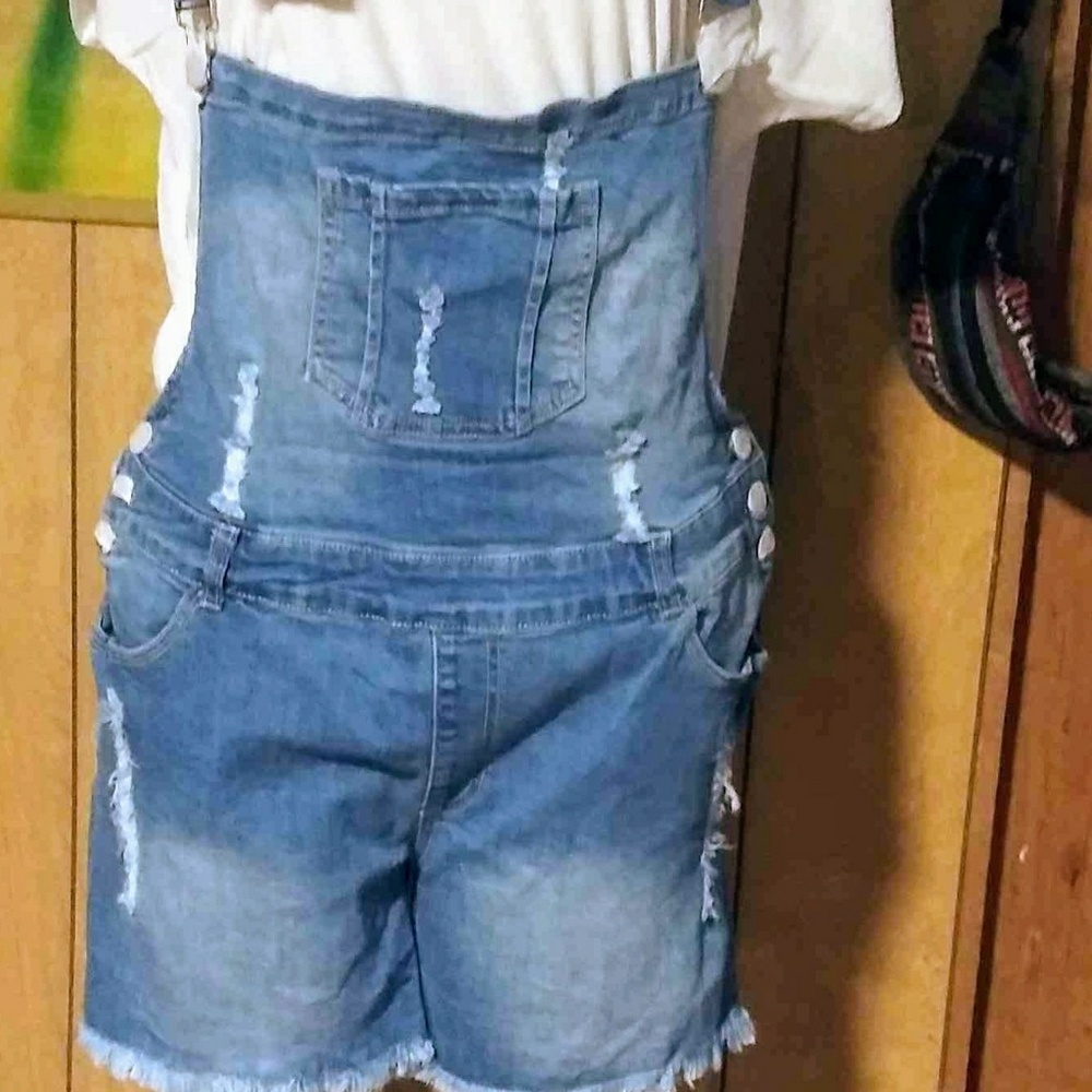 American Bazi light blue short overalls - Picture 2 of 8